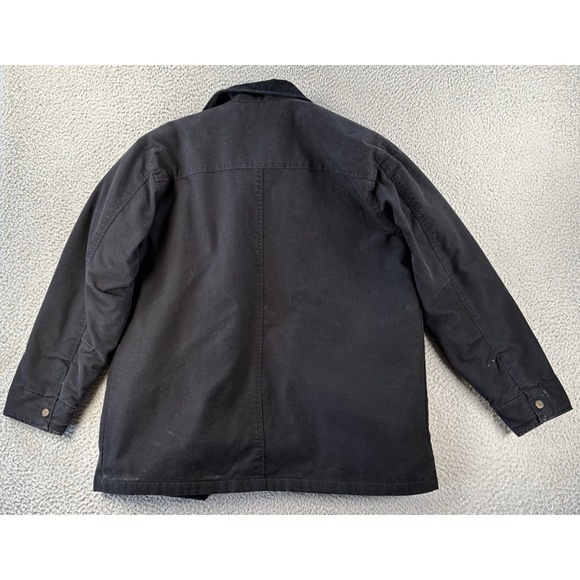 Wrangler Blanket Lined Jacket Mens Large Distressed Black Workwear - Picture 12 of 16